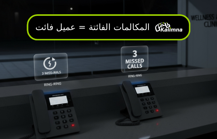 مكالمات مرضى فائتة بعد الدوام تظهر هاتف غير مجاب بالليل - فرص ضائعة يمنعها نظام رد ذكي 24/7 للعيادات في دبي والرياض