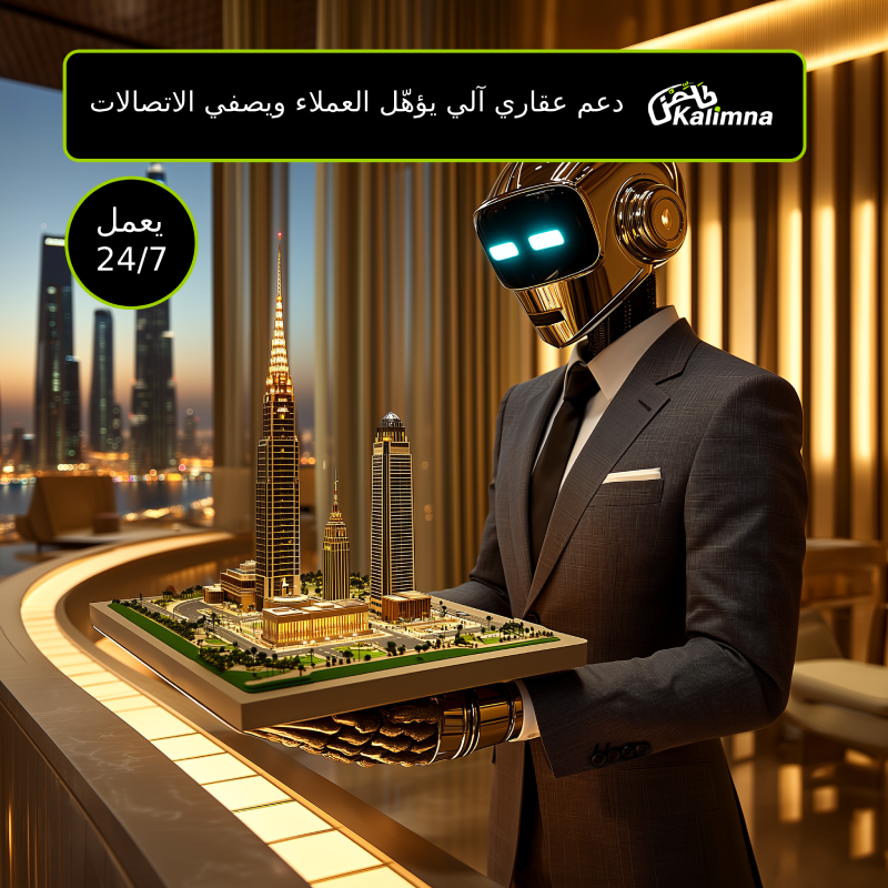 وكيل هاتف ذكي للعقارات بالعربي يجاوب استفسارات عقارية لوكالات في دبي، أبوظبي، الرياض - التقاط عملاء آلي وجدولة معاينات